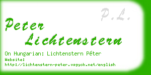 peter lichtenstern business card